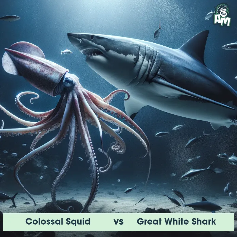Colossal Squid vs Great White Shark, Dance-off, Great White Shark On The Offense - Animal Matchup