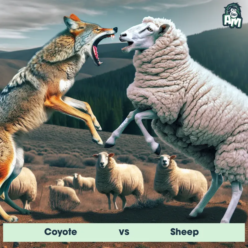 Coyote vs Sheep, Battle, Sheep On The Offense - Animal Matchup