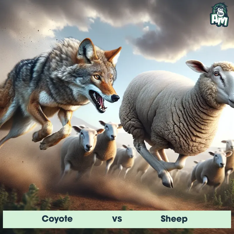 Coyote vs Sheep, Chase, Coyote On The Offense - Animal Matchup