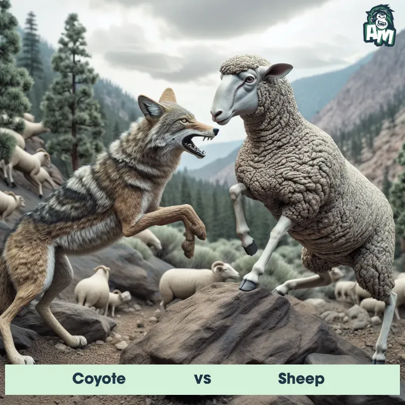 Coyote vs Sheep, Fight, Sheep On The Offense - Animal Matchup