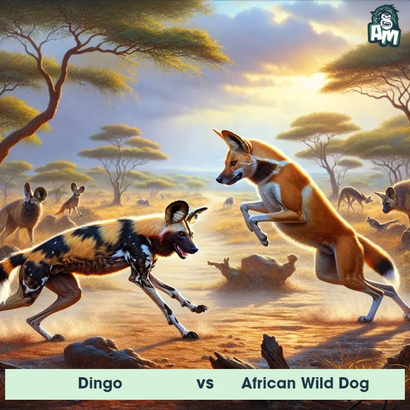 Dingo vs African Wild Dog, Dance-off, African Wild Dog On The Offense - Animal Matchup