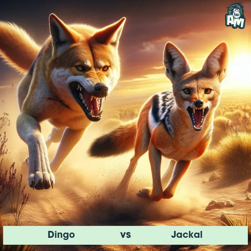 Dingo vs Jackal, Chase, Dingo On The Offense - Animal Matchup