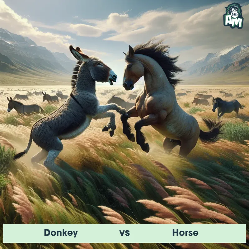 Donkey vs Horse, Battle, Donkey On The Offense - Animal Matchup