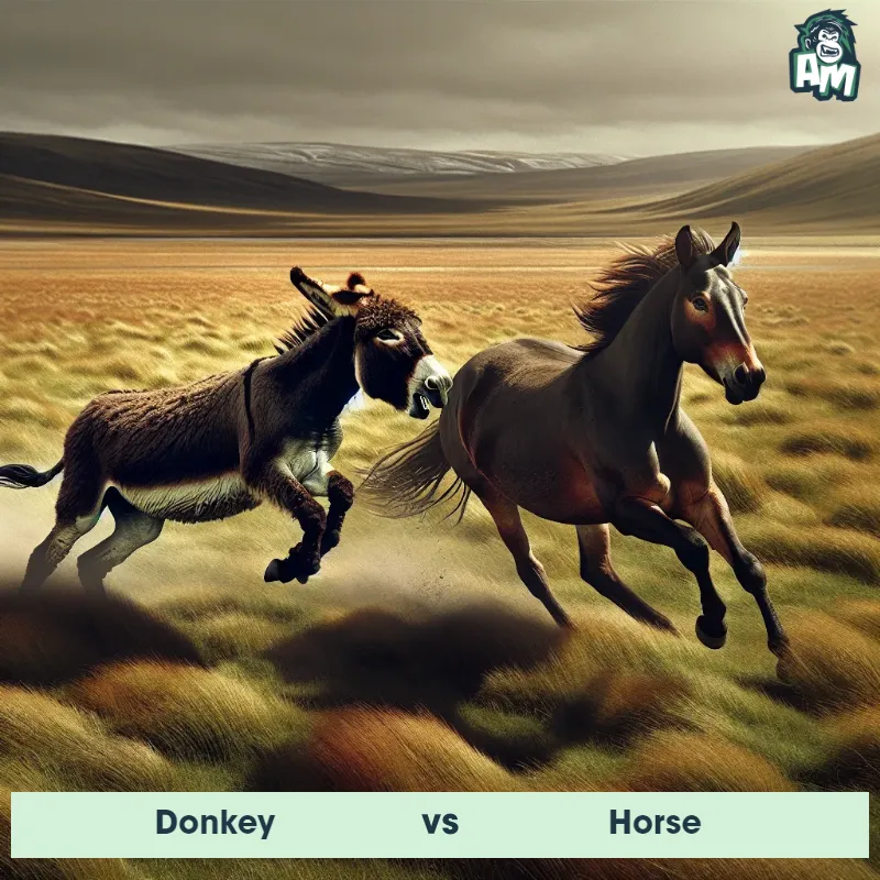 Donkey vs Horse, Chase, Donkey On The Offense - Animal Matchup
