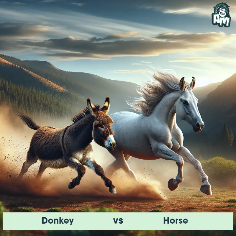 Donkey vs Horse, Chase, Horse On The Offense - Animal Matchup
