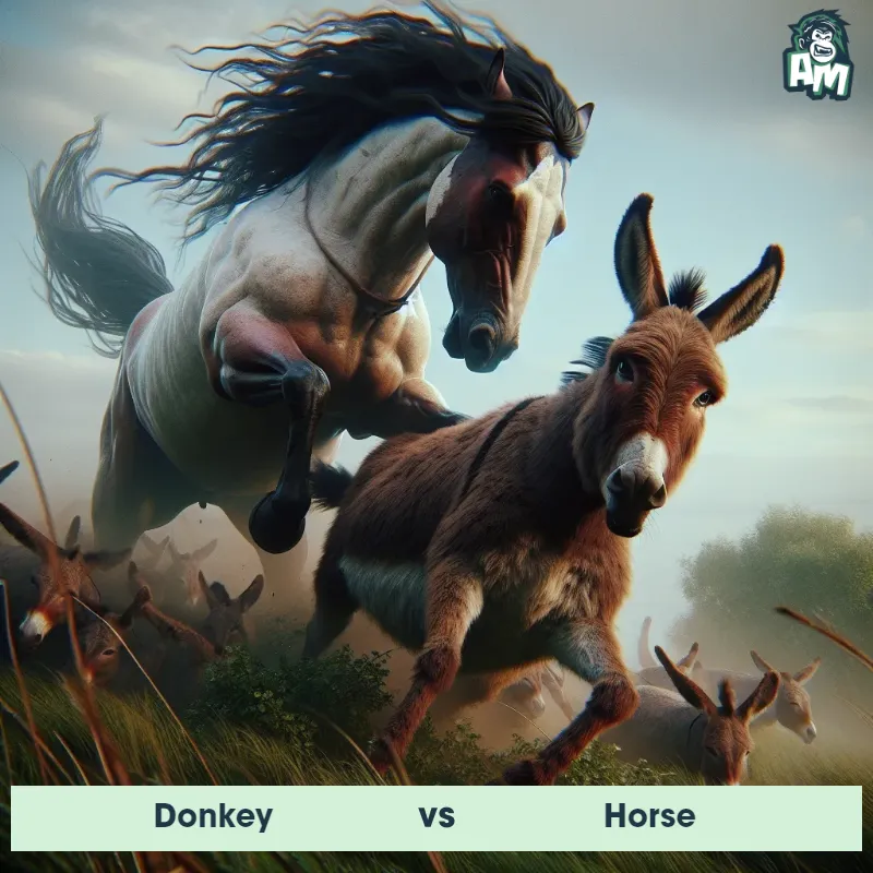 Donkey vs Horse, Fight, Horse On The Offense - Animal Matchup