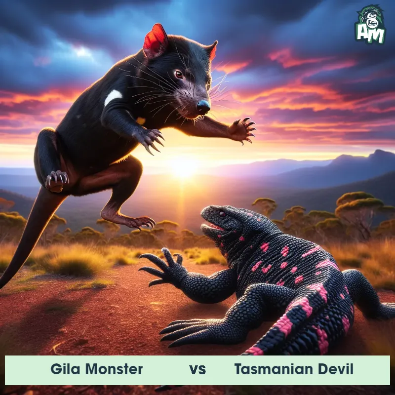Gila Monster vs Tasmanian Devil, Karate, Tasmanian Devil On The Offense - Animal Matchup