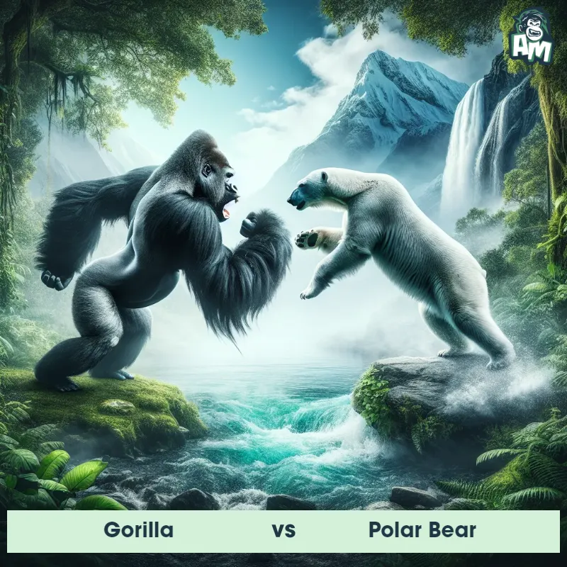 Gorilla vs Polar Bear, Battle, Gorilla On The Offense - Animal Matchup