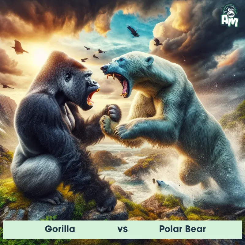 Gorilla vs Polar Bear, Battle, Polar Bear On The Offense - Animal Matchup