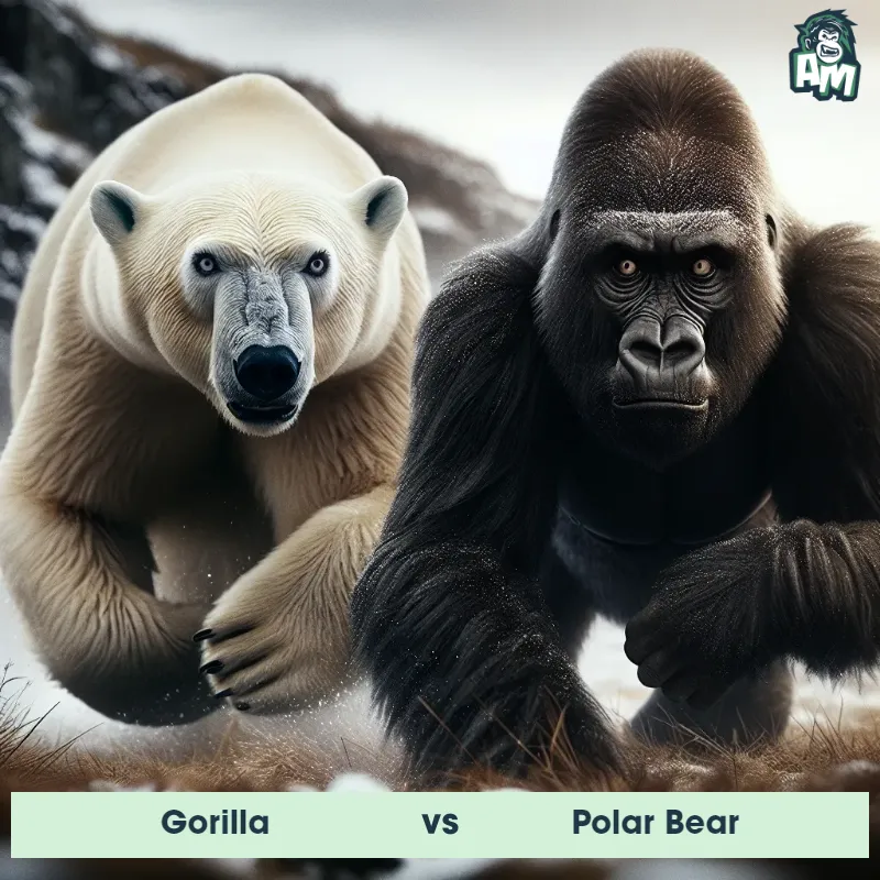 Gorilla vs Polar Bear, Chase, Polar Bear On The Offense - Animal Matchup