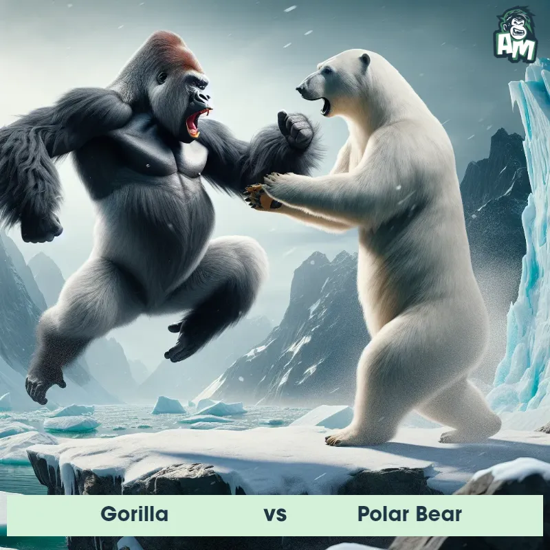 Gorilla vs Polar Bear, Karate, Gorilla On The Offense - Animal Matchup