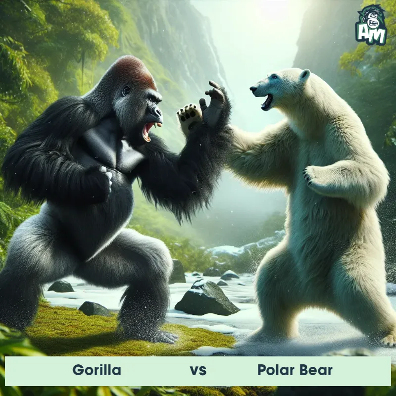 Gorilla vs Polar Bear, Karate, Polar Bear On The Offense - Animal Matchup