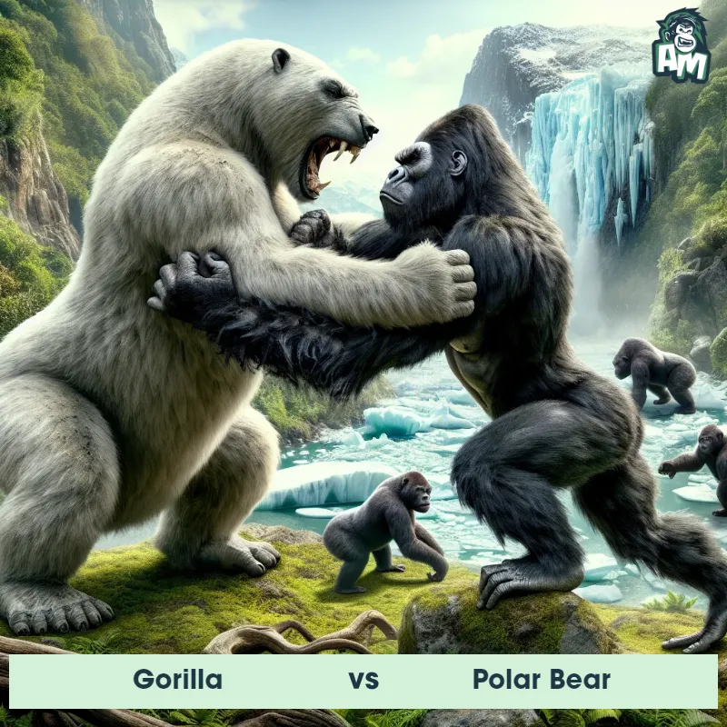 Gorilla vs Polar Bear, Wrestling, Polar Bear On The Offense - Animal Matchup