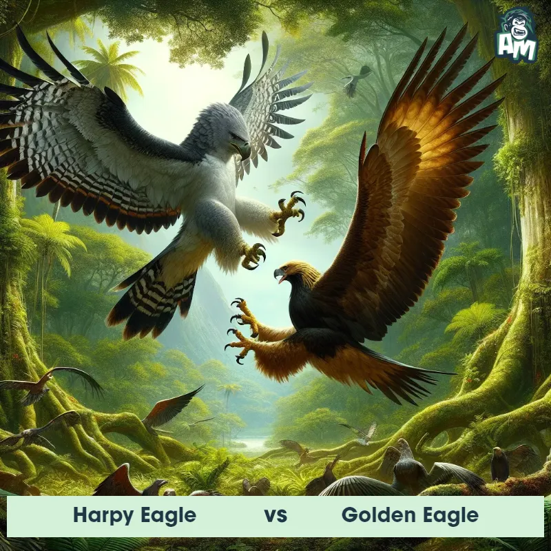 Harpy Eagle vs Golden Eagle, Battle, Harpy Eagle On The Offense - Animal Matchup