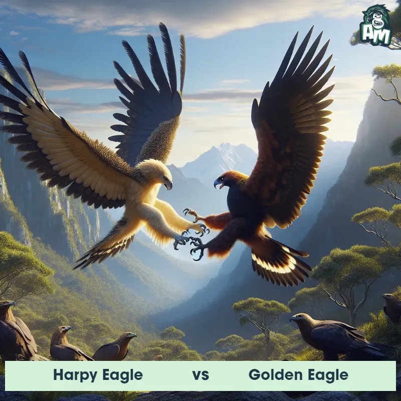Harpy Eagle vs Golden Eagle, Fight, Golden Eagle On The Offense - Animal Matchup