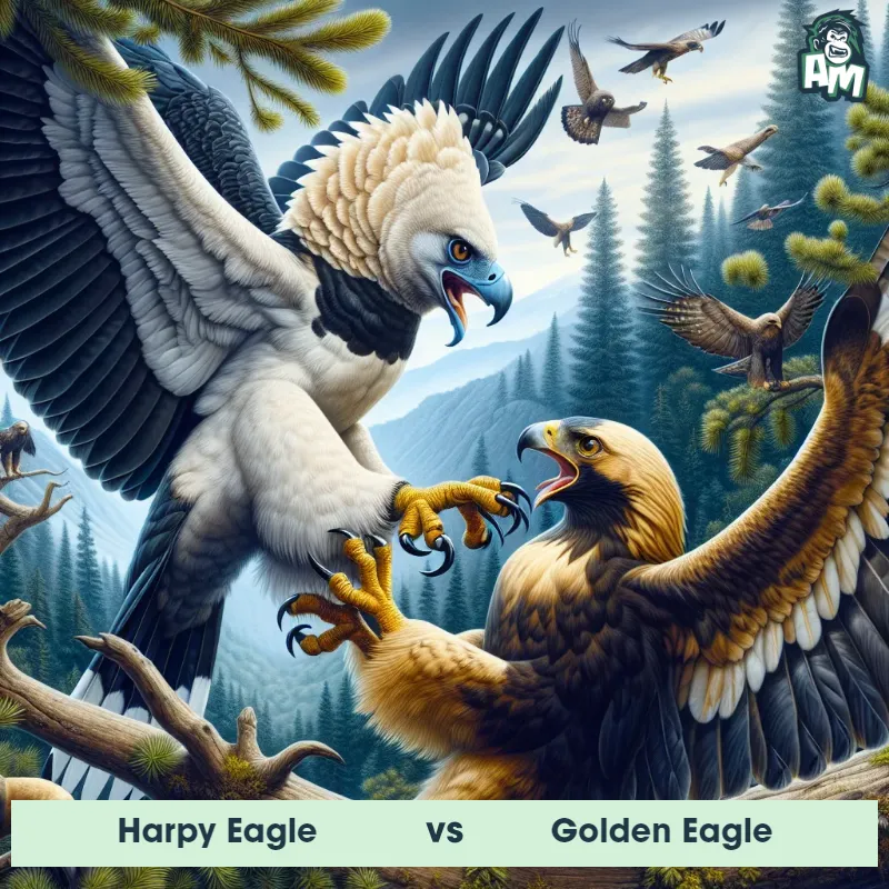 Harpy Eagle vs Golden Eagle, Wrestling, Harpy Eagle On The Offense - Animal Matchup