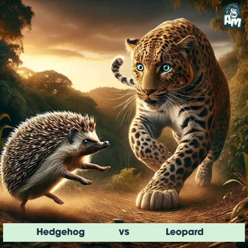 Hedgehog vs Leopard, Fight, Hedgehog On The Offense - Animal Matchup