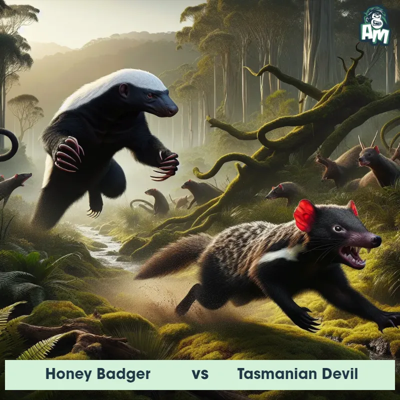 Honey Badger vs Tasmanian Devil, Chase, Tasmanian Devil On The Offense - Animal Matchup