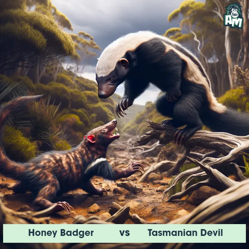 Honey Badger vs Tasmanian Devil, Fight, Honey Badger On The Offense - Animal Matchup
