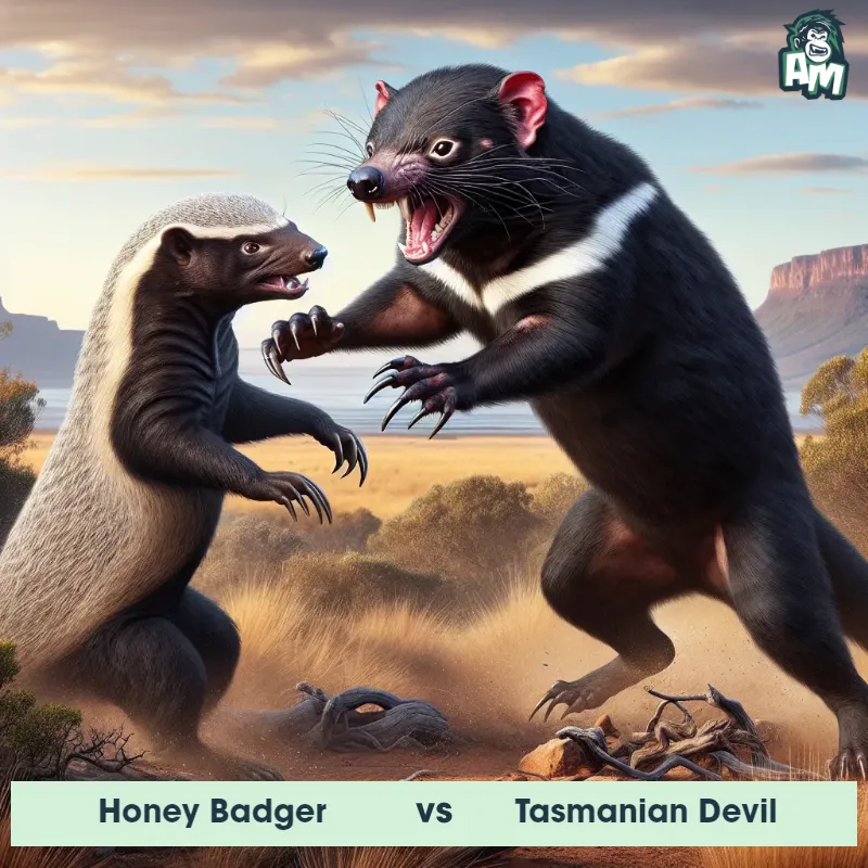 Honey Badger vs Tasmanian Devil, Fight, Tasmanian Devil On The Offense - Animal Matchup