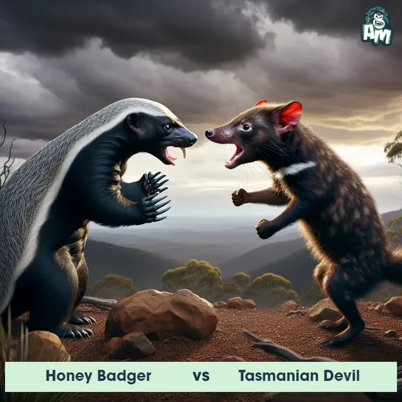 Honey Badger vs Tasmanian Devil, Screaming, Honey Badger On The Offense - Animal Matchup