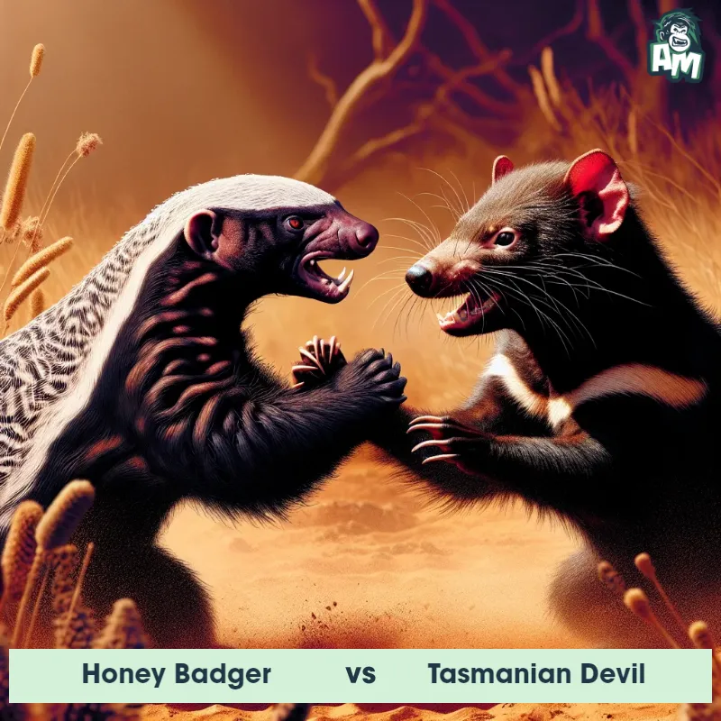 Honey Badger vs Tasmanian Devil, Wrestling, Honey Badger On The Offense - Animal Matchup