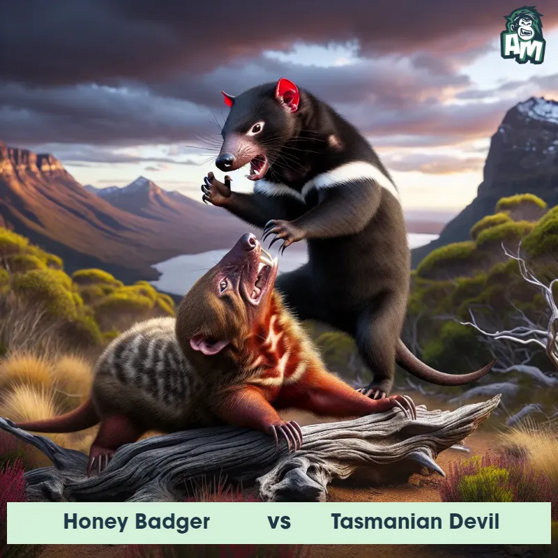 Honey Badger vs Tasmanian Devil, Wrestling, Tasmanian Devil On The Offense - Animal Matchup