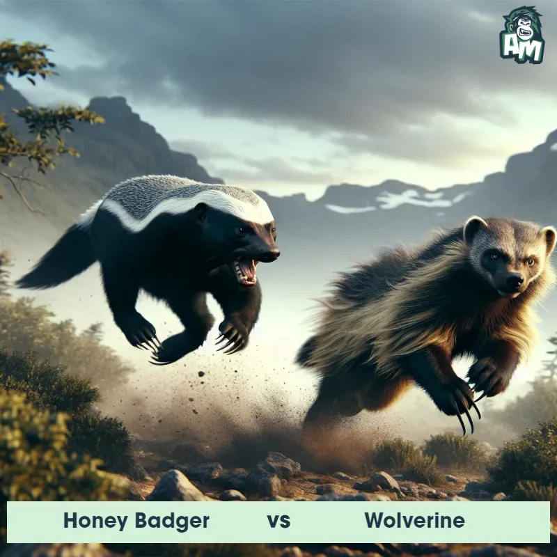 Honey Badger vs Wolverine, Chase, Honey Badger On The Offense - Animal Matchup