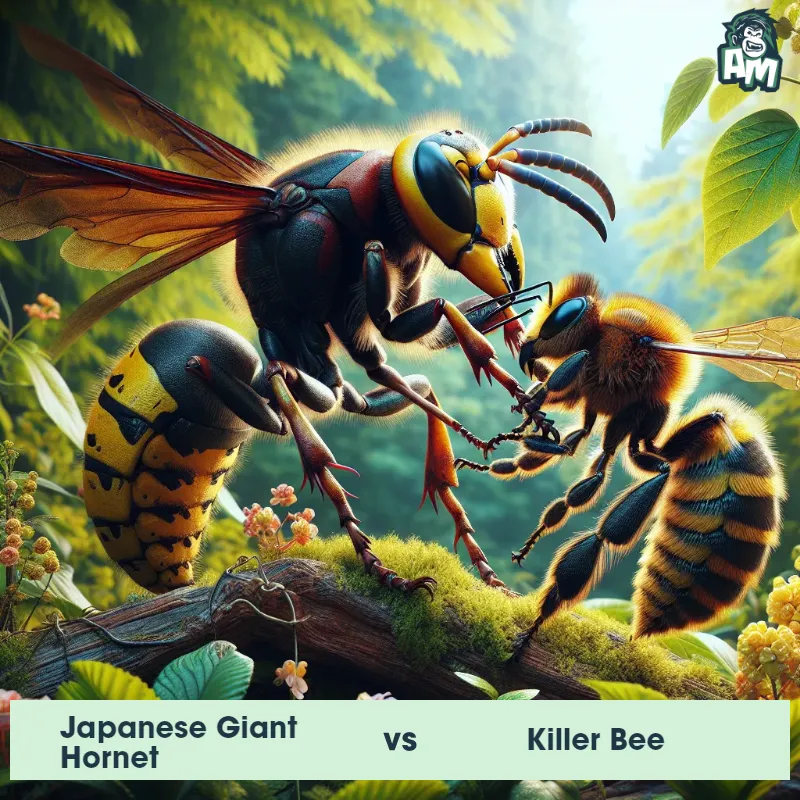 Japanese Giant Hornet vs Killer Bee, Battle, Killer Bee On The Offense - Animal Matchup