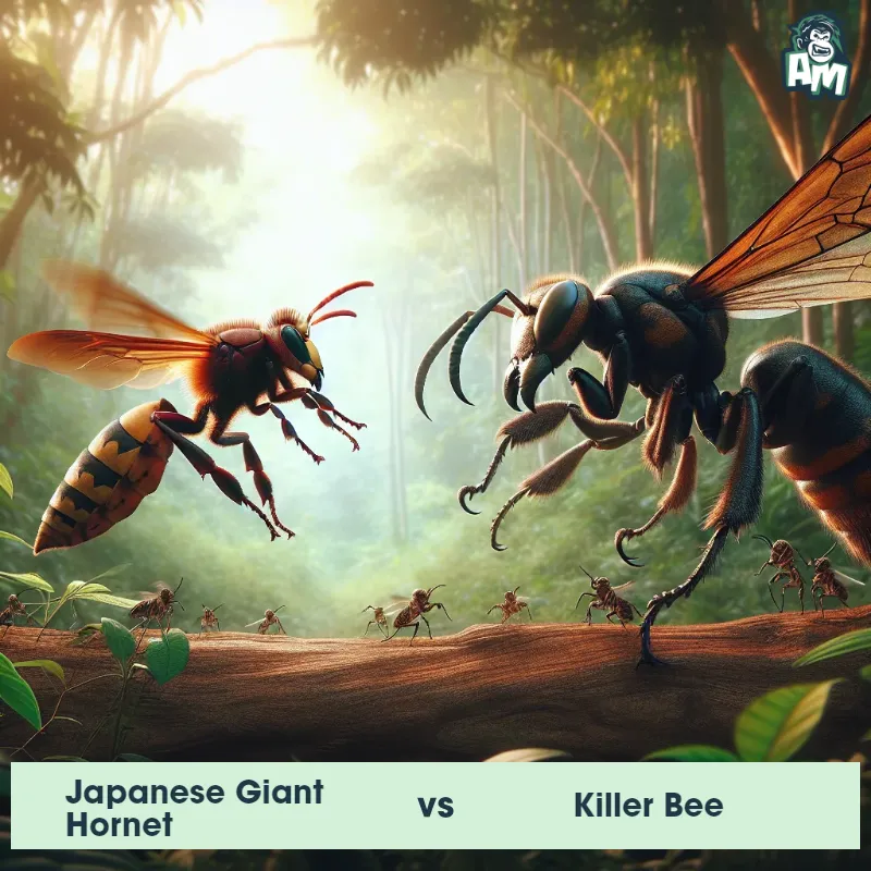 Japanese Giant Hornet vs Killer Bee, Race, Killer Bee On The Offense - Animal Matchup