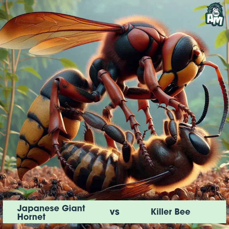 Japanese Giant Hornet vs Killer Bee, Wrestling, Japanese Giant Hornet On The Offense - Animal Matchup