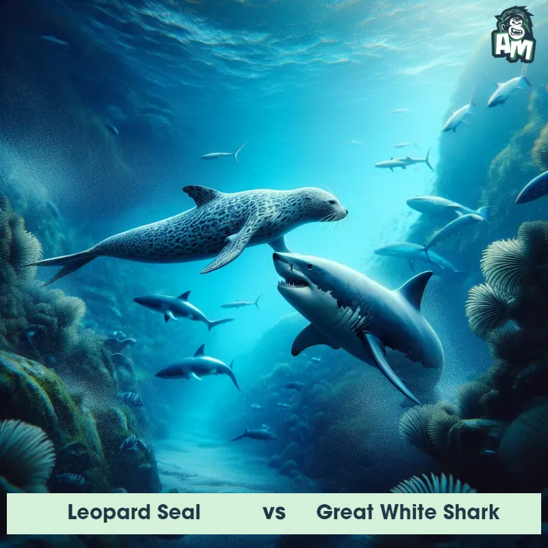 Leopard Seal vs Great White Shark, Race, Leopard Seal On The Offense - Animal Matchup