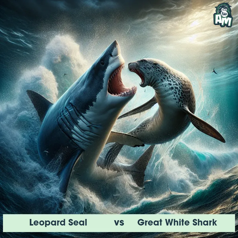 Leopard Seal vs Great White Shark, Wrestling, Great White Shark On The Offense - Animal Matchup