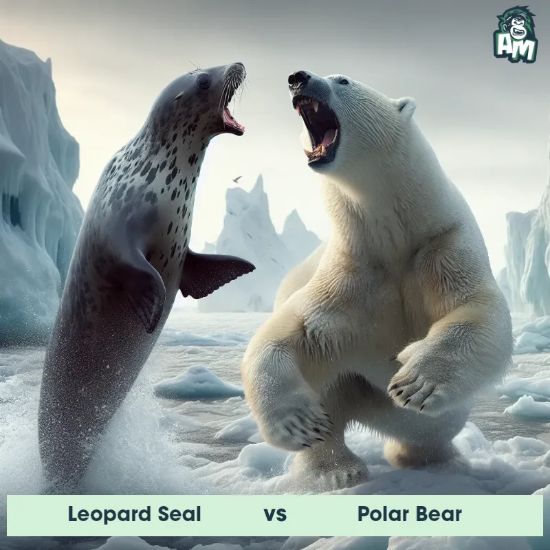 Leopard Seal vs Polar Bear, Chase, Leopard Seal On The Offense - Animal Matchup