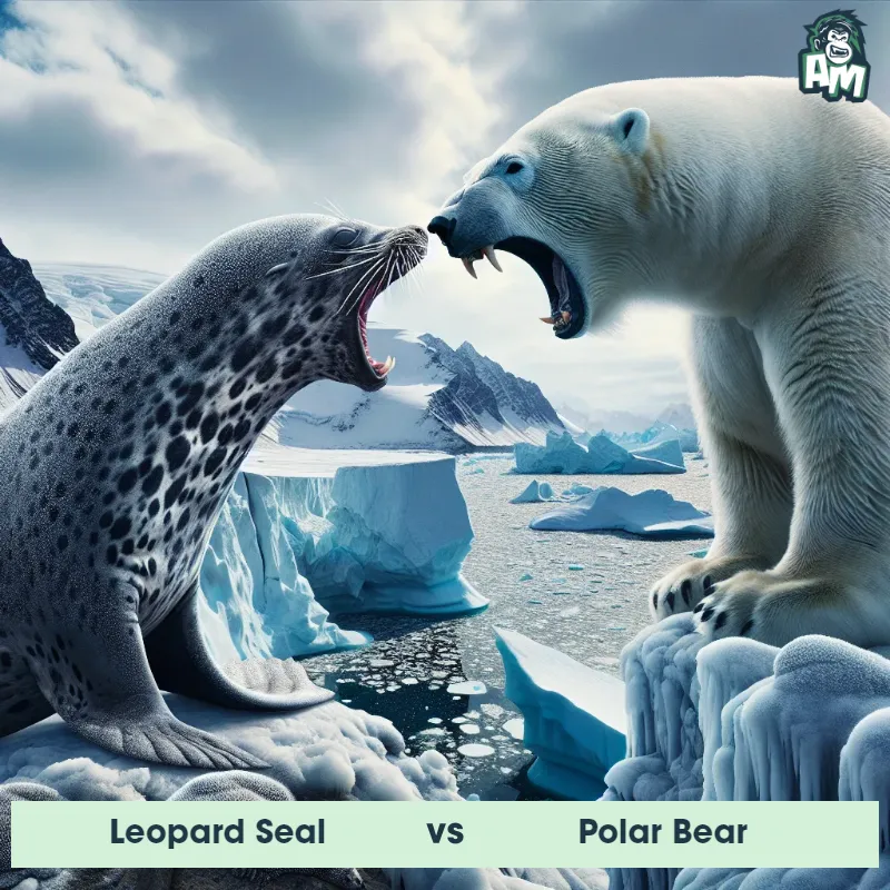 Leopard Seal vs Polar Bear, Screaming, Leopard Seal On The Offense - Animal Matchup