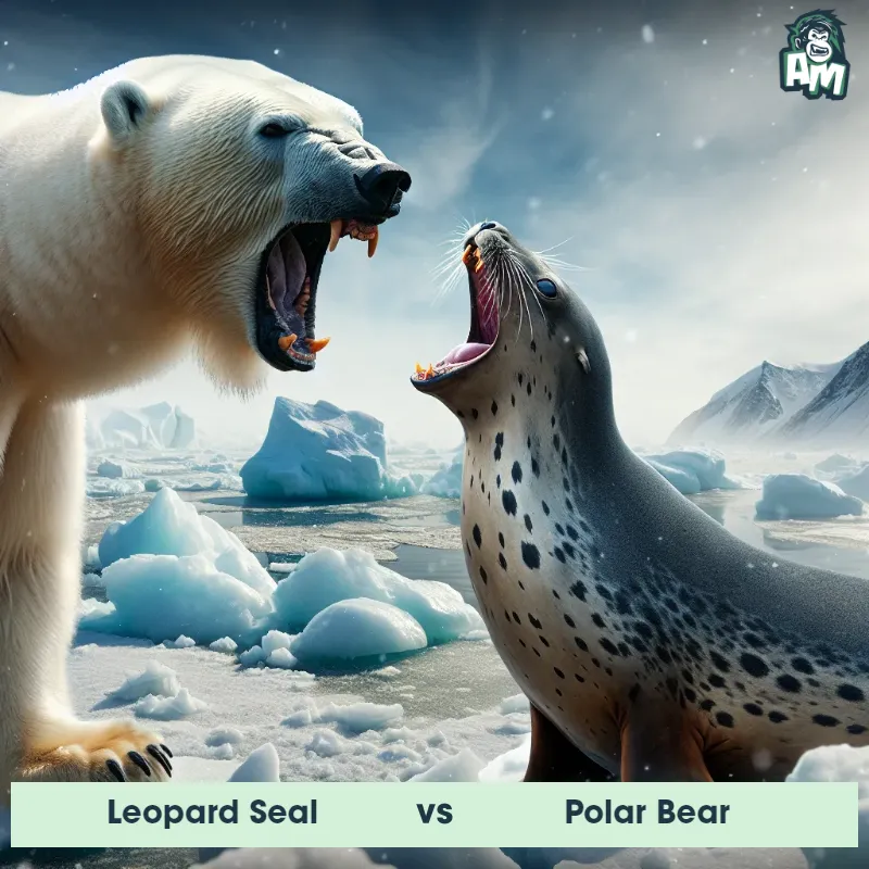 Leopard Seal vs Polar Bear, Screaming, Polar Bear On The Offense - Animal Matchup