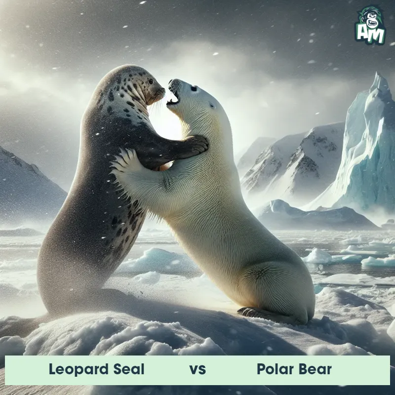 Leopard Seal vs Polar Bear, Wrestling, Leopard Seal On The Offense - Animal Matchup
