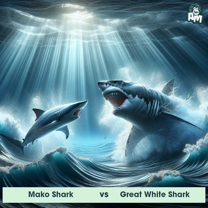 Mako Shark vs Great White Shark, Battle, Mako Shark On The Offense - Animal Matchup