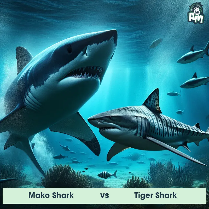 Mako Shark vs Tiger Shark, Battle, Tiger Shark On The Offense - Animal Matchup