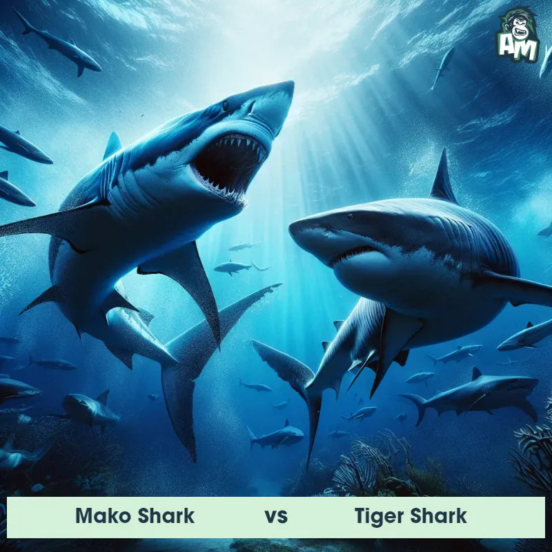 Mako Shark vs Tiger Shark, Chase, Mako Shark On The Offense - Animal Matchup