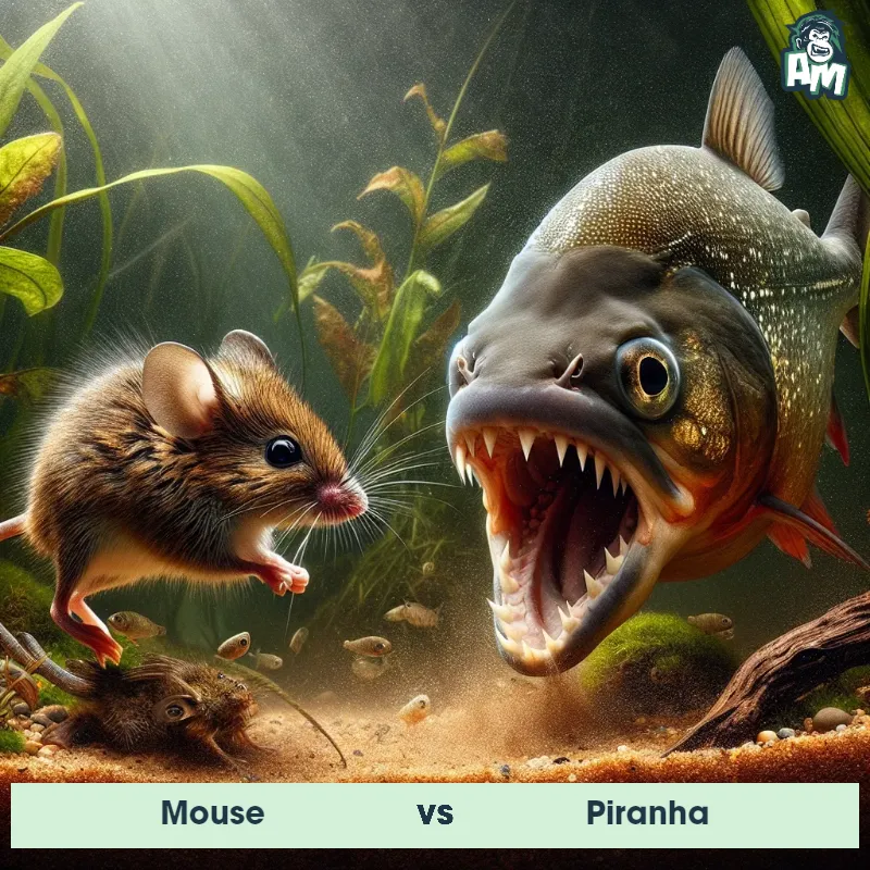 Mouse vs Piranha, Battle, Mouse On The Offense - Animal Matchup