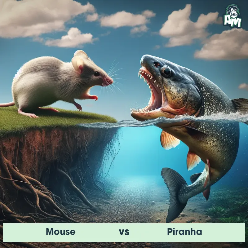 Mouse vs Piranha, Fight, Mouse On The Offense - Animal Matchup