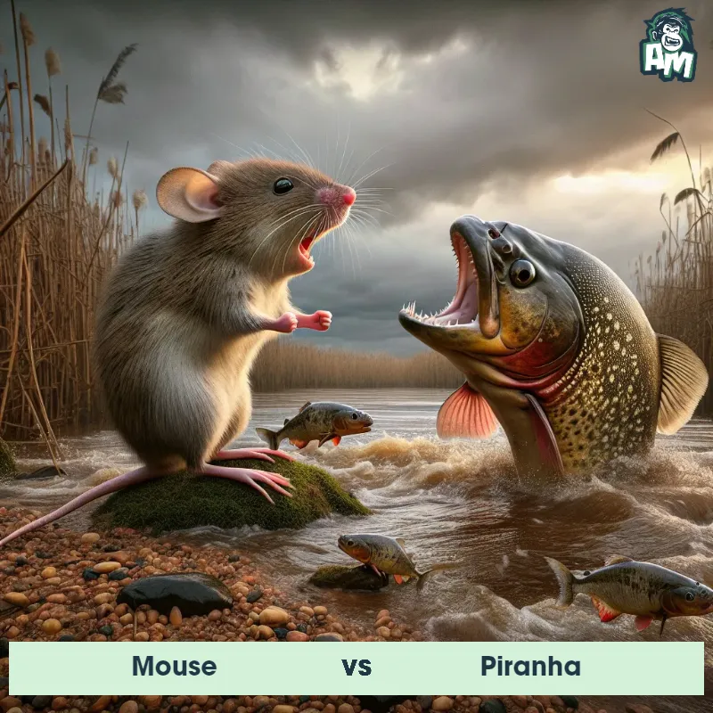 Mouse vs Piranha, Screaming, Mouse On The Offense - Animal Matchup