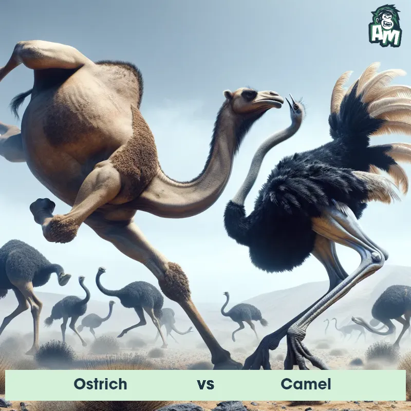 Ostrich vs Camel, Fight, Camel On The Offense - Animal Matchup
