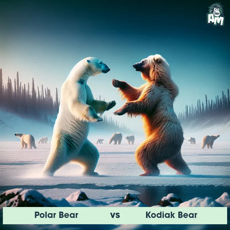 Polar Bear vs Kodiak Bear, Dance-off, Kodiak Bear On The Offense - Animal Matchup