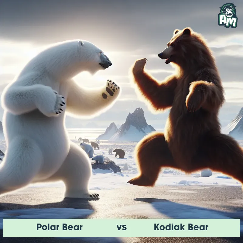 Polar Bear vs Kodiak Bear, Dance-off, Polar Bear On The Offense - Animal Matchup