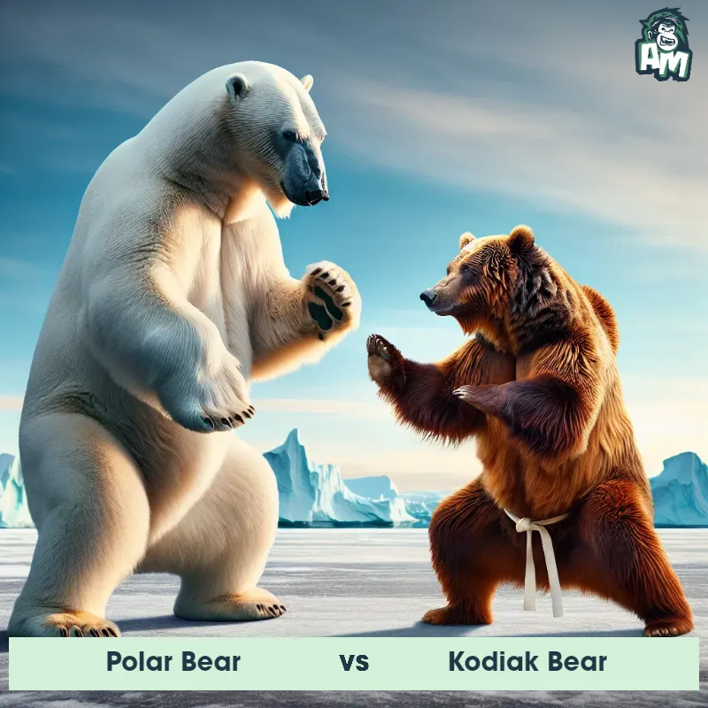 Polar Bear vs Kodiak Bear, Karate, Kodiak Bear On The Offense - Animal Matchup