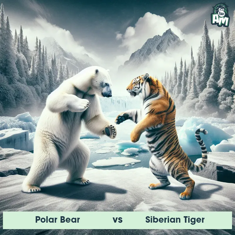 Polar Bear vs Siberian Tiger, Dance-off, Polar Bear On The Offense - Animal Matchup