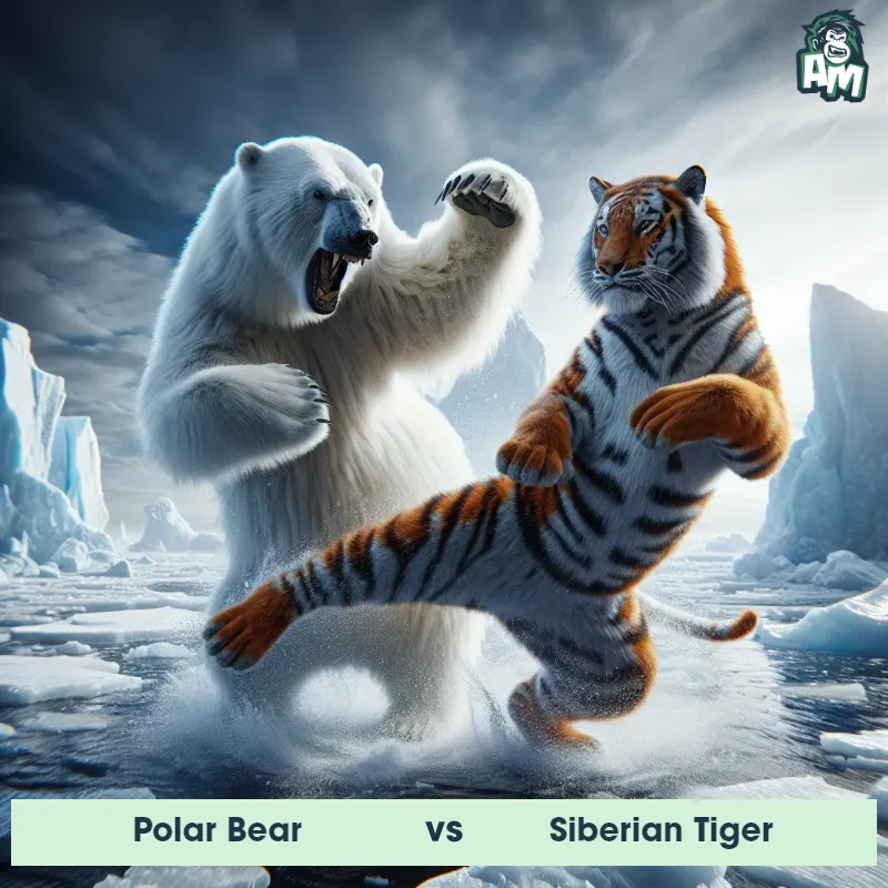 Polar Bear vs Siberian Tiger, Karate, Polar Bear On The Offense - Animal Matchup