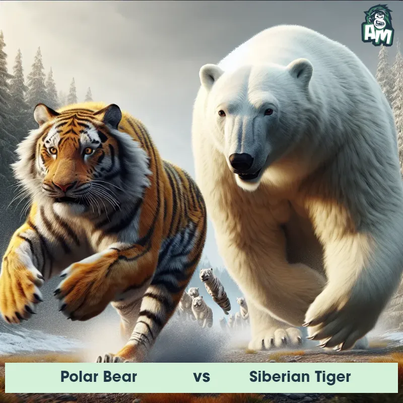Polar Bear vs Siberian Tiger, Race, Siberian Tiger On The Offense - Animal Matchup
